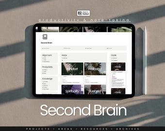 Notion Second Brain Template, PARA Dashboard (Digital Planner)