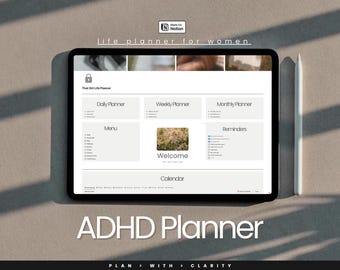 Planificador de vida para mujeres con TDAH de Notion (Descarga digital)