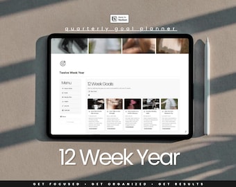 12-Week Year Notion Planner, Goal Setting, Productivity Template