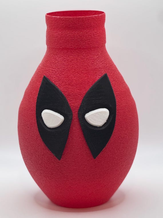 Hand-painted Deadpool Vase - Marvel Heroes Home Decor