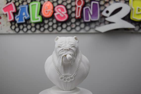 Bulldog Bust - The Boss 3D Printed Decorative Sculpture, Unique Home Decor, Bold Design, Gift for Dog Lovers