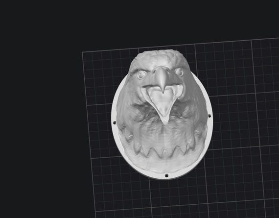 Bald Eagle Bust - Mouth Open | Bald Eagle Head Wreath Attachment