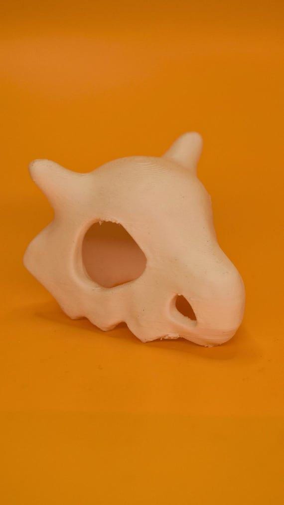 Cubone Skull Decor | Unique Pokemon Gift for Fans & Collectors | Home Office Decoration, Fun Wall Art Collectibles