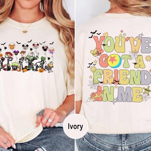 2 Seite Disney Toy Story Halloween Shirt, Sie haben einen Freund in mir Shirt, Disney Ballons Halloween Shirt, Toy Story Skeleton Shirt