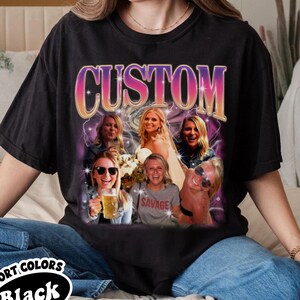 Custom Girlfriend Shirt, Boyfriend Comfort Colors Shirt, Face Shirt, Bachelorette Surprise, Personalized Birthday Bootleg Gift, Group Shirt