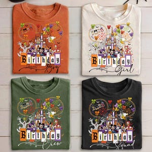 Disney Halloween Birthday Party Shirts, Disney Halloween Birthday Shirt, Mickey and Friends Halloween Birthday Shirt, Birthday Family Shirts