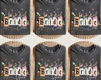 Disney Bride Party Shirts, Disney Bride Squad Tee, Mickey & Friends Bride Trip Tee, Disney Bridesmaid Shirts, Magic Castle Wedding Shirt