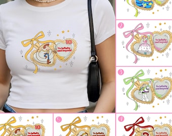 Coquette Bow Toy Story Baby Tee, Disney Locket Toys Story Tank Top, To infinity and beyond, Disney Trip Shirt, Disney Pixar Matching Tee