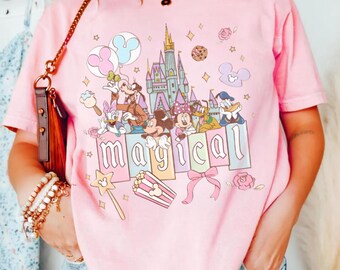 Mickey en vrienden magisch park shirt, Disney Magical Pastel Park snacks shirt, Disneyland Snacks shirt, magisch kasteel 2025shirt