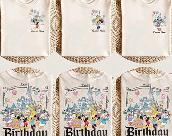 Personalized Disney Birthday Shirt, Best Birthday Ever, Disney Birthday Boy Girl, Disney Birthday Squad, Mickey & Friends Birthday Trip Tees