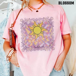 Retro Disney Tangled Rapunzel Floral Comfort Color Shirt, Disney Princess Rapunzel shirt, Lost Princess Tee, Magic Kingdom Shirt,Disney Trip