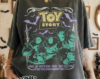 Camisetas retro de Disney Toy Story para Halloween, camiseta vintage de Toy Story para Halloween, fiesta de Halloween de Disney 2025, camiseta de Halloween de Pixar