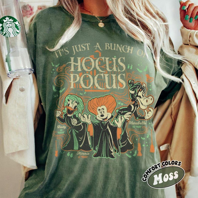 Retro Disney Hocus Pocus-tröja, Minnie Daisy Clarabelle Hocus Pocus-tröja, Sanderson Sisters-inspirerad Disney Halloween-tröja, Disney Spooky bild 3