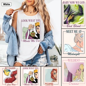 Vintage Disney World Tank Top, Disney Princess Shirt, Meet Me At Midnight Shirt, Girl Trip Gifts, Disney Baby Tee Crop Top