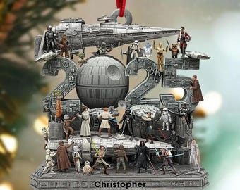 Star Wars Christmas Ornament, Star Wars Family Ornament, Personalized Christmas Tree Decor, Star Wars Holiday Decoration, Christmas Gift
