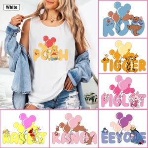 Débardeur Disney Winnie l&#39;ourson, t-shirt bébé porcinet tigrou Bourriquet, chemise famille Disney, chemise voyage Disneyland 2025, chemise assortie groupe Disney