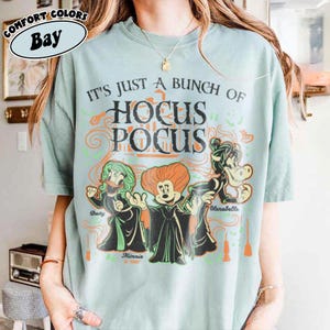 Retro Disney Hocus Pocus-tröja, Minnie Daisy Clarabelle Hocus Pocus-tröja, Sanderson Sisters-inspirerad Disney Halloween-tröja, Disney Spooky bild 5