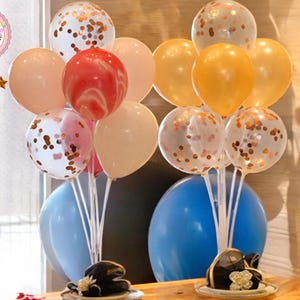 Kit supporto da tavolo per palloncini / Supporto per centrotavola multi-confezione trasparente / Decorazione per tutte le celebrazioni / Compleanni e feste di matrimonio