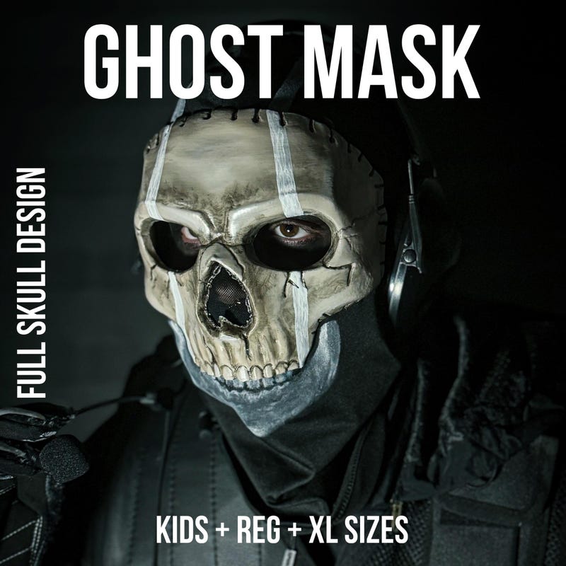 Call of duty ghost mask etsy
