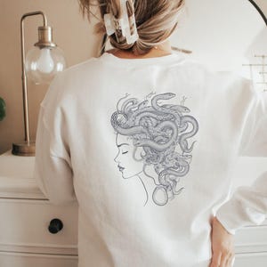 Medusa Hoodie, Medusa Snake Face Hoodie, Greek Mythology Hoodie, Snakes Head Witch Hoodie, Witchy Woman Hoodie