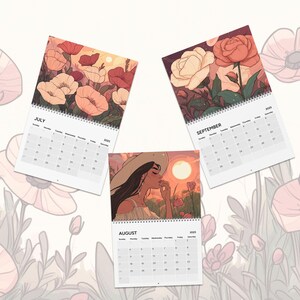 2025 Wall Calendar - Cottagecore Floral Calendar - Yearly Desk Calendar ...