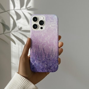 Lavender Haze Fields Pastel Purple Phone Case - Fits iPhone 12/13/14/15/16 Pro, Pixel 8/9, Galaxy S22-S24 Ultra