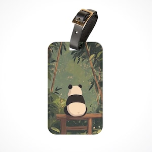 Cute  Panda Luggage Tag, Anime Bag Tag, Kawaii Travel Accessories, Inspired by Studio Ghibli
