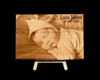 Custom Photo on Wood, Laser Engraved Photo, Custom Wall Art, Personalized portrait of loved ones, home decor-wall art, gift for any occasion