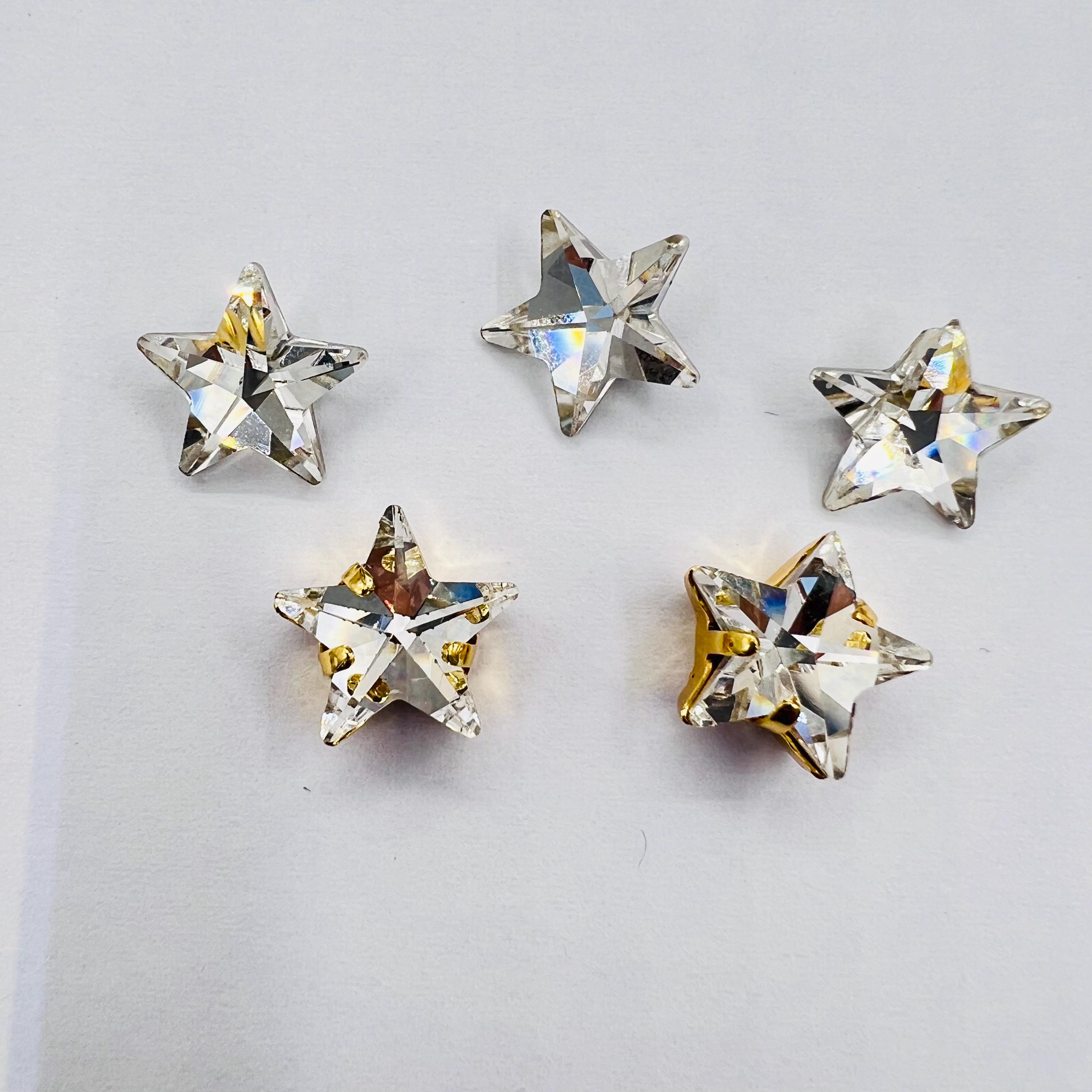 Star Rinstones 10 Pcs K9 Gemstone Glass Star Rhinestones, 10x10mm Sewn Crystals - Etsy