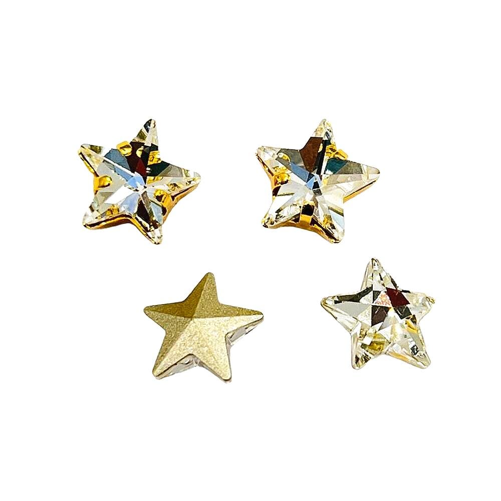 Star Rinstones 10 Pcs K9 Gemstone Glass Star Rhinestones, 10x10mm Sewn Crystals - Etsy
