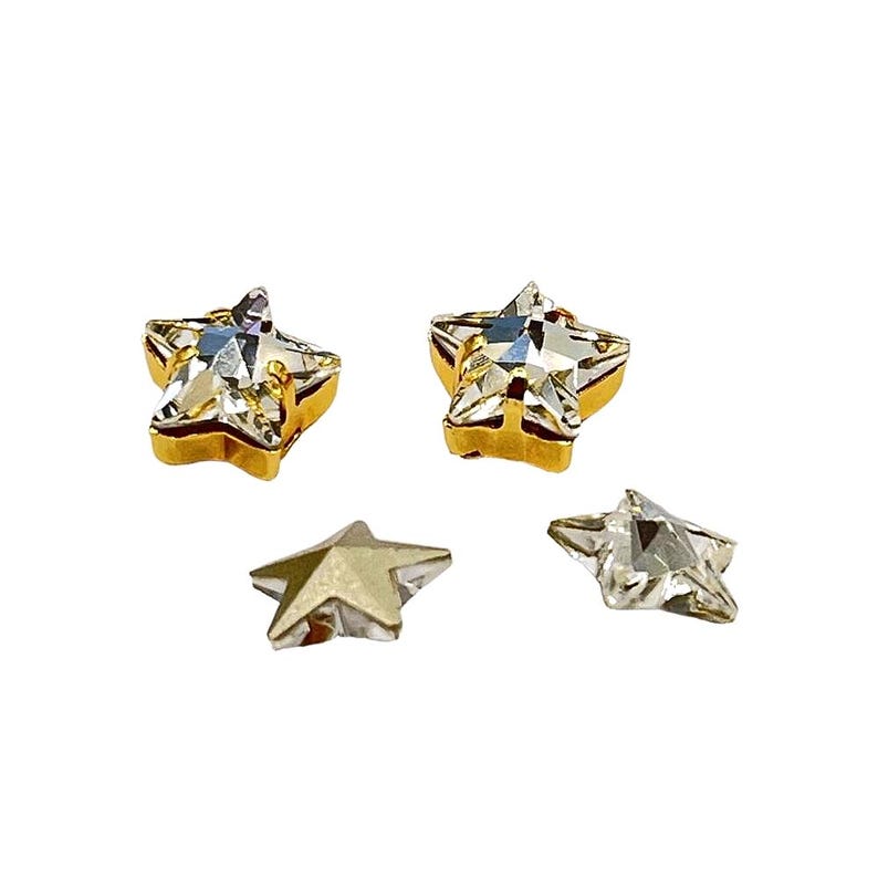 Star Rinstones 10 Pcs K9 Gemstone Glass Star Rhinestones, 10x10mm Sewn Crystals - Etsy