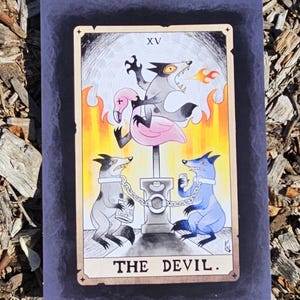 Impression A5 The Heeler Tarot 15 : The Devil par Katana Dirk