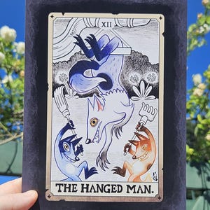 Impression A5 du tarot 12 : Le pendu par Katana Dirk