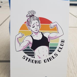 Strong Girls Club A5 Postkarte