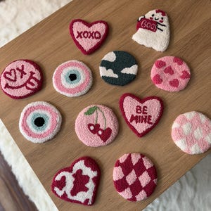 Punch Needle, Handmade Coaster, Valentine’s Day Gift, Punch Needle Coasters, Tufted Coaster, Mug Rug, Coasters, Gift Idea, Cute Gift