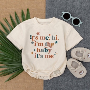 It&#39;s Me Hi, I&#39;m the Baby It&#39;s Me Romper, Funny Gift For Newborn, Baby Announcement, Newborn Gift Keepsake, First Birthday Baby Romper