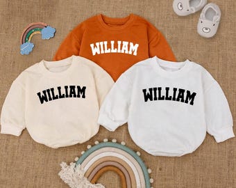 Custom Name Baby Sweatshirt, Matching Baby Outfits, Personalized Bubble Romper, Newborn Baby Clothes, Birthday Baby Gift, Baby Shower Gift