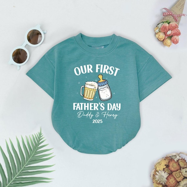 Our First Father's Day Baby Outfit, Custom Father's Day Baby Clothes, Newborn For Boys Girls, Matching Baby Bodysuit, Birthday Baby Gift