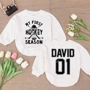 My First Hockey Season Baby Romper, Future Hockey Player Bodysuit,  Hockey Baby Outfit, Dad’s Little Hockey Buddy, Sport Baby Gift