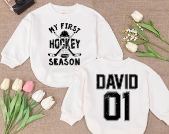 My First Hockey Season Baby Romper, Future Hockey Player Bodysuit,  Hockey Baby Outfit, Dad’s Little Hockey Buddy, Sport Baby Gift