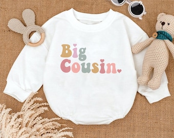 Big Cousin Baby Romper, Little Cousin Baby Bodysuit, Baby Announcement, Matching Cousin Baby, First Birthday Baby Romper, Baby Shower Gift