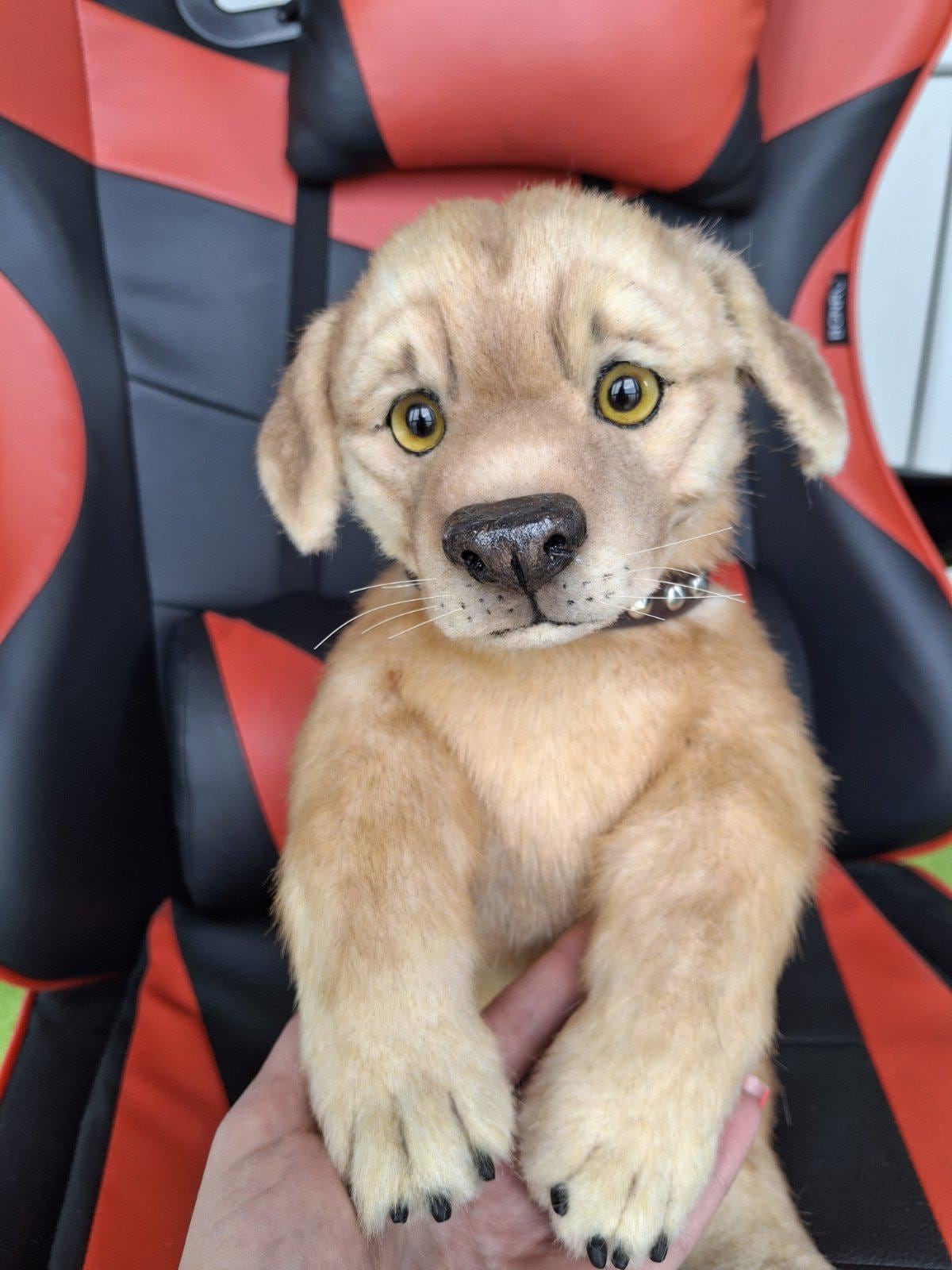 Realistic toy puppy Labrador Samson