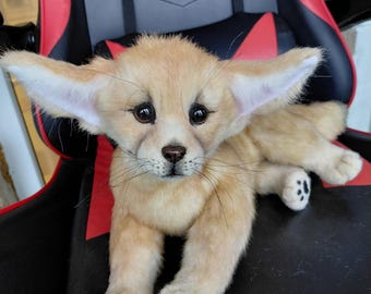 Realistic fox toy, soft toy