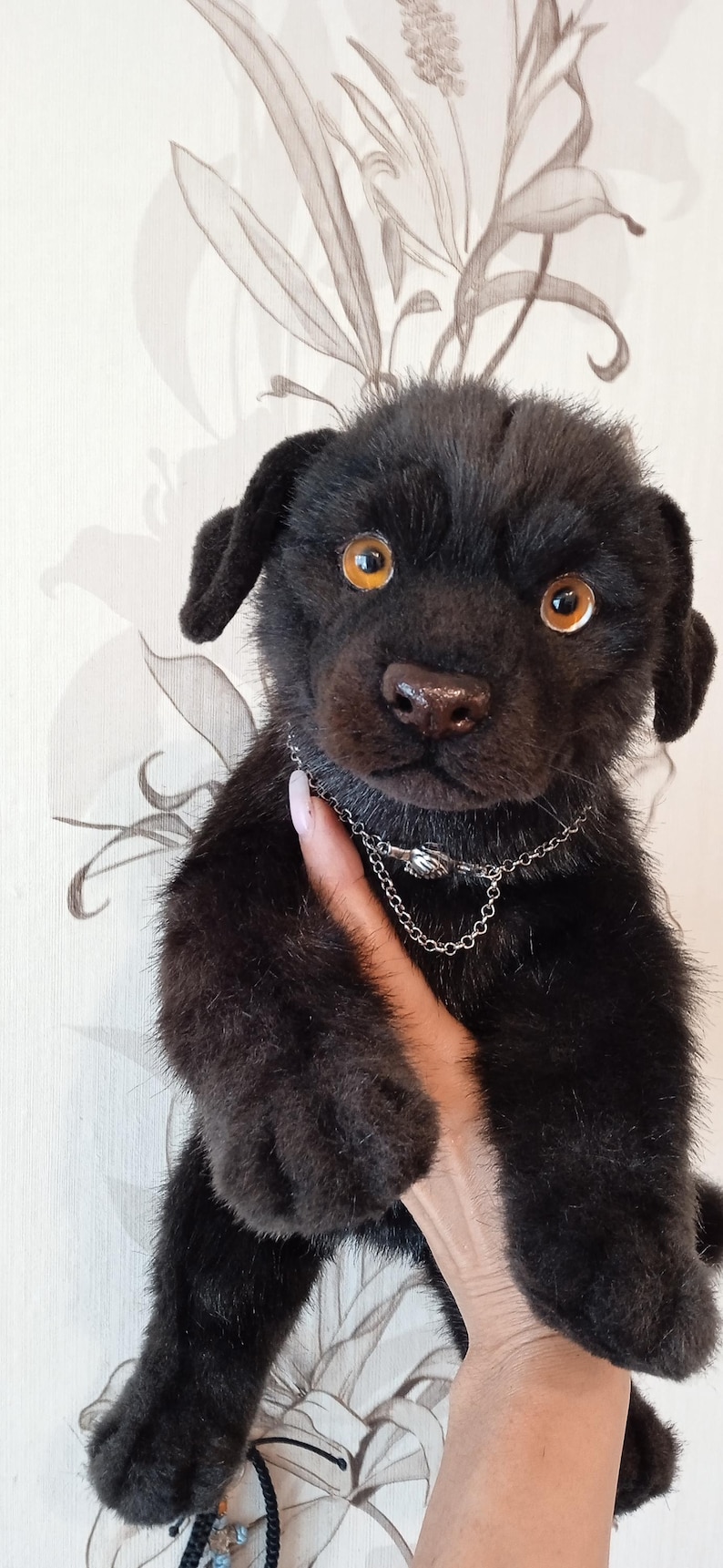Labrador puppy realistic plush toy image 1