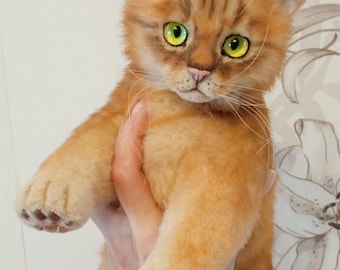 Realistic toy kitten replica animal