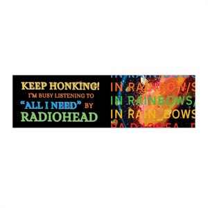 Autocollants pour voiture Radiohead, cadeau pour amateur de musique, décoration de voiture, vinyle autocollant, esthétique indépendant, accessoire de voyage sur la route, citation de voyage amusante