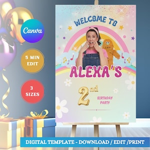Editable Ms Rachel Inspired Banner Ms R Birthday Party Decor Ms R Party Welcome Banner,Ms R Kids Party Ms R Birthday Birthday Banner
