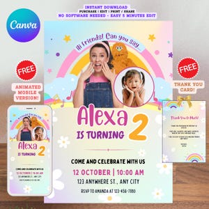 Editable Ms R Birthday Invitation Ms R Birthday Digital Invite Canva editable template Printable Ms R invite Instant Download