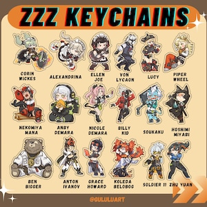 Zenless Zone Zero: Character Acrylic Keychains Collection | Cute ZZZ Charms