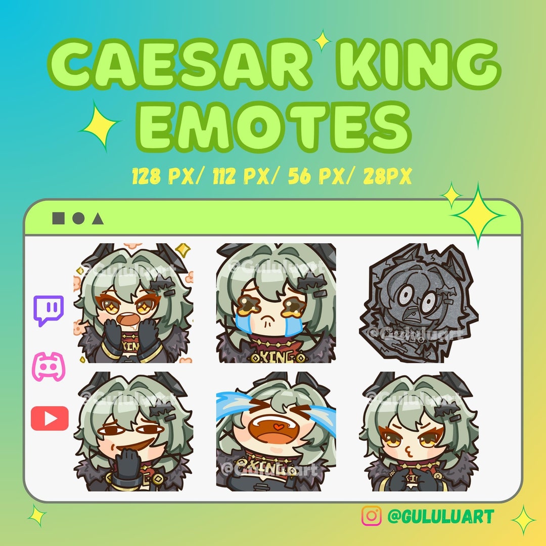 Zenless Zone Zero Caesar King Emotes | Twitch, Discord, Youtube ...
